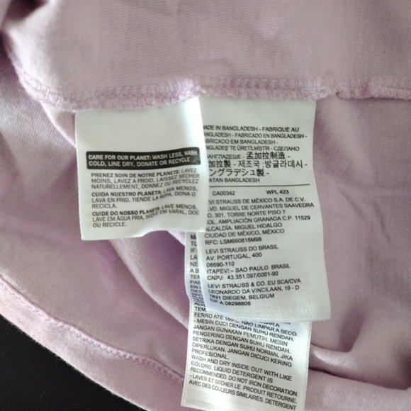 LEVI'S pink t-shirt with graphics red logo on front short sleeve sz 1X - Picture 6 of 7